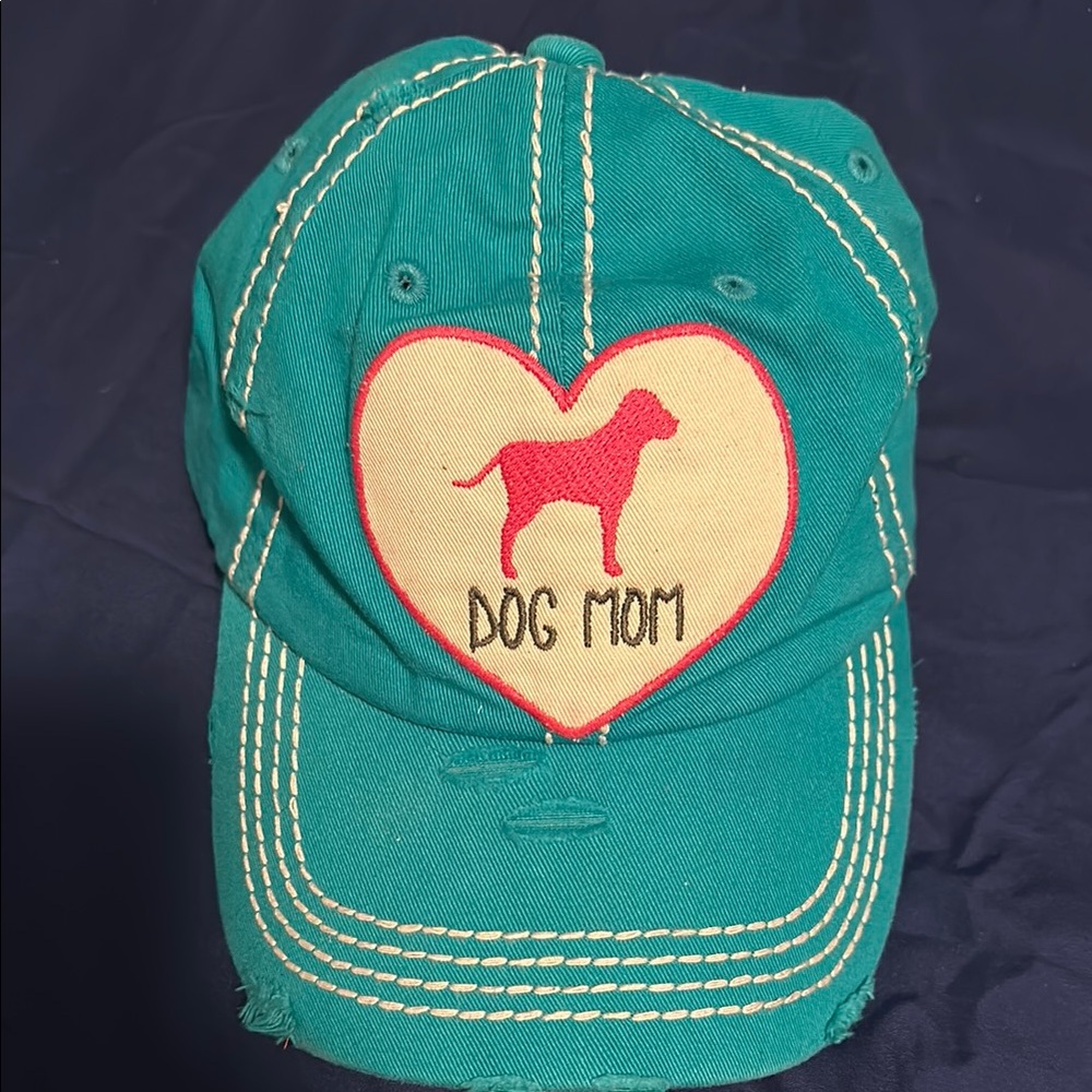 Teal Dog Mom Cap